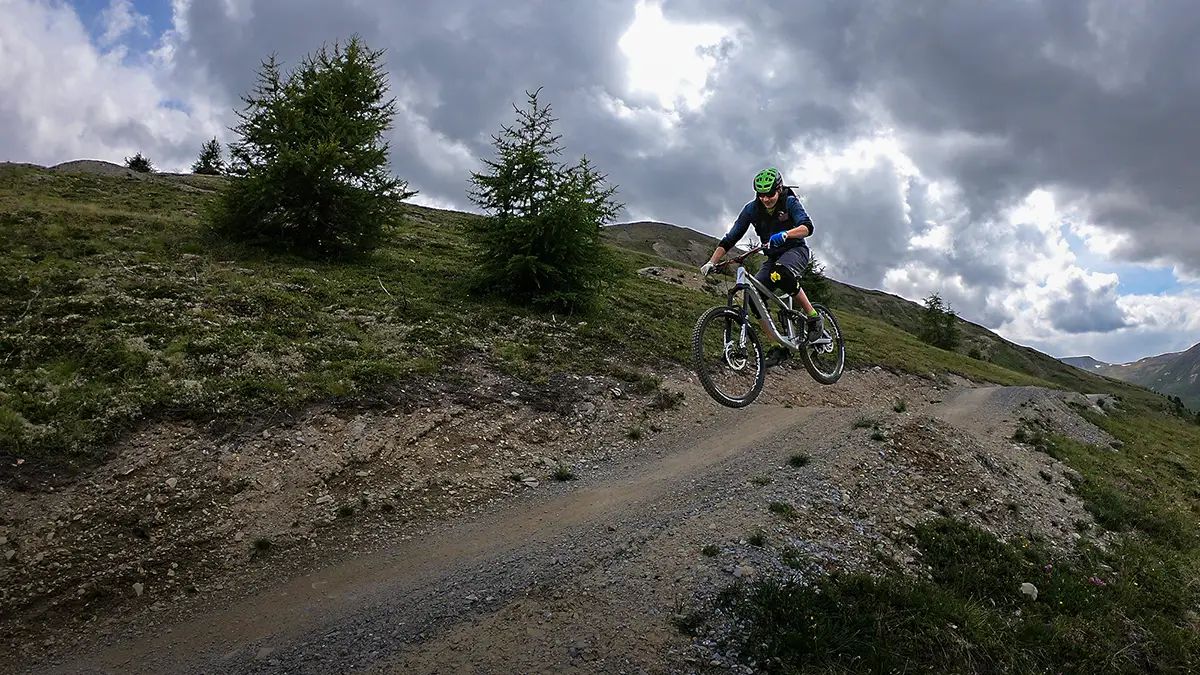Jumps at the Bike Park of Livigno