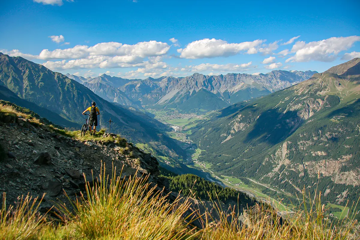 View of Bormio from the landslide